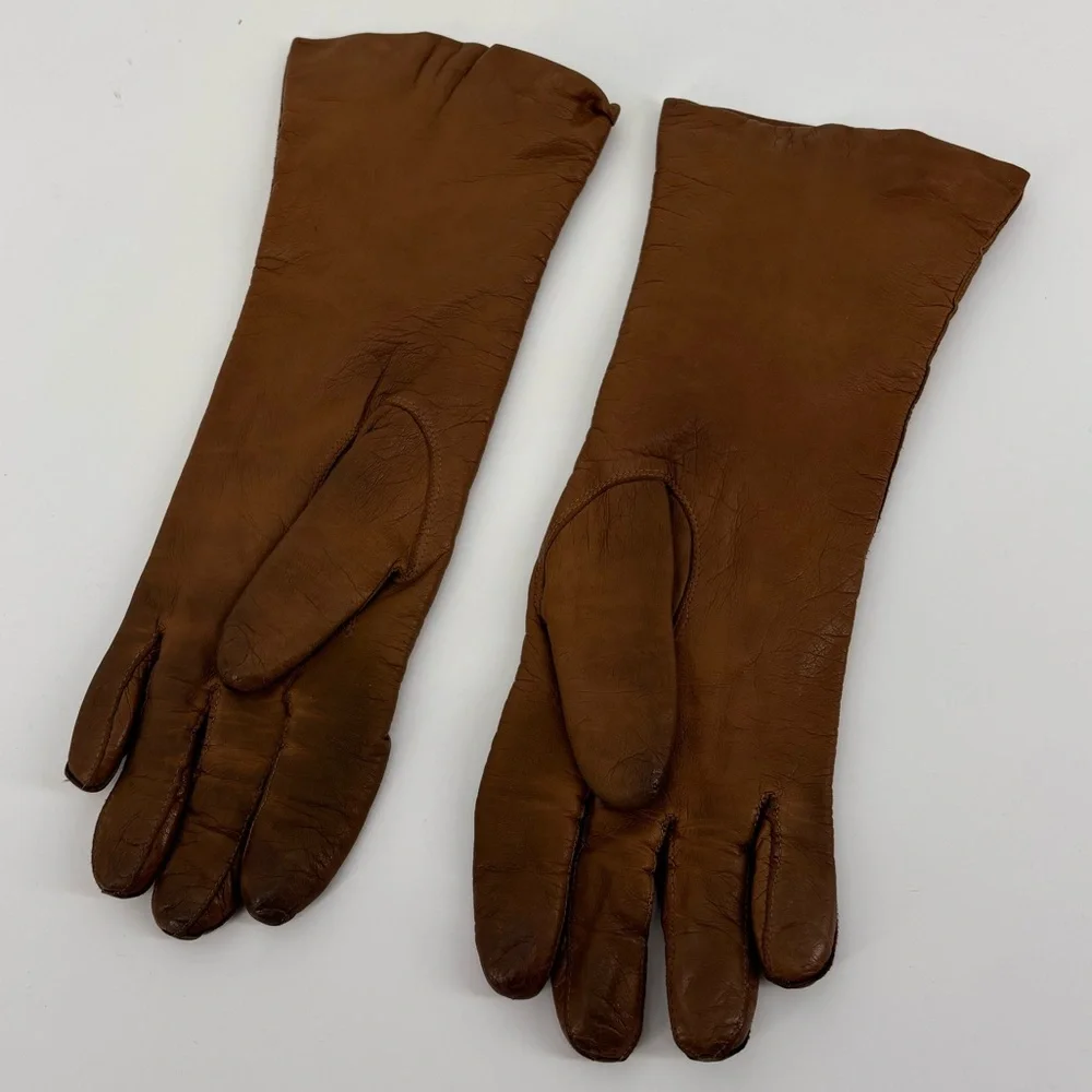 Vintage Made in Italy Leather Gloves – Size 6.5